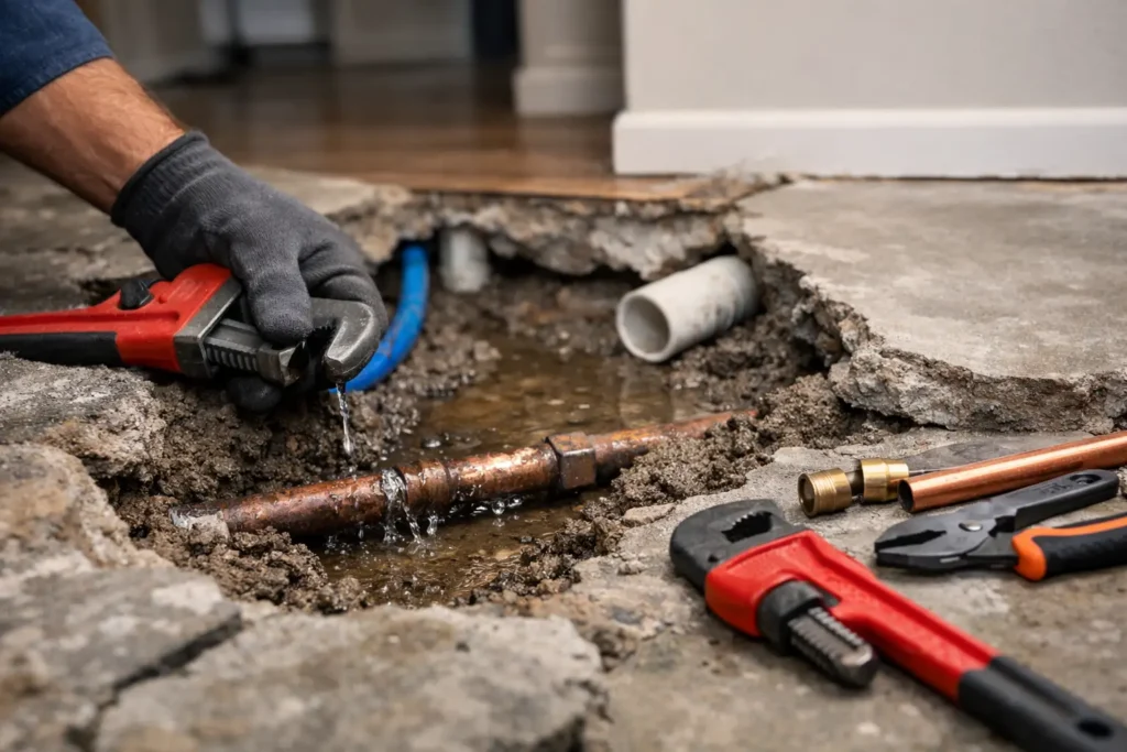 East Abbotsford Slab Leak Repair Explained